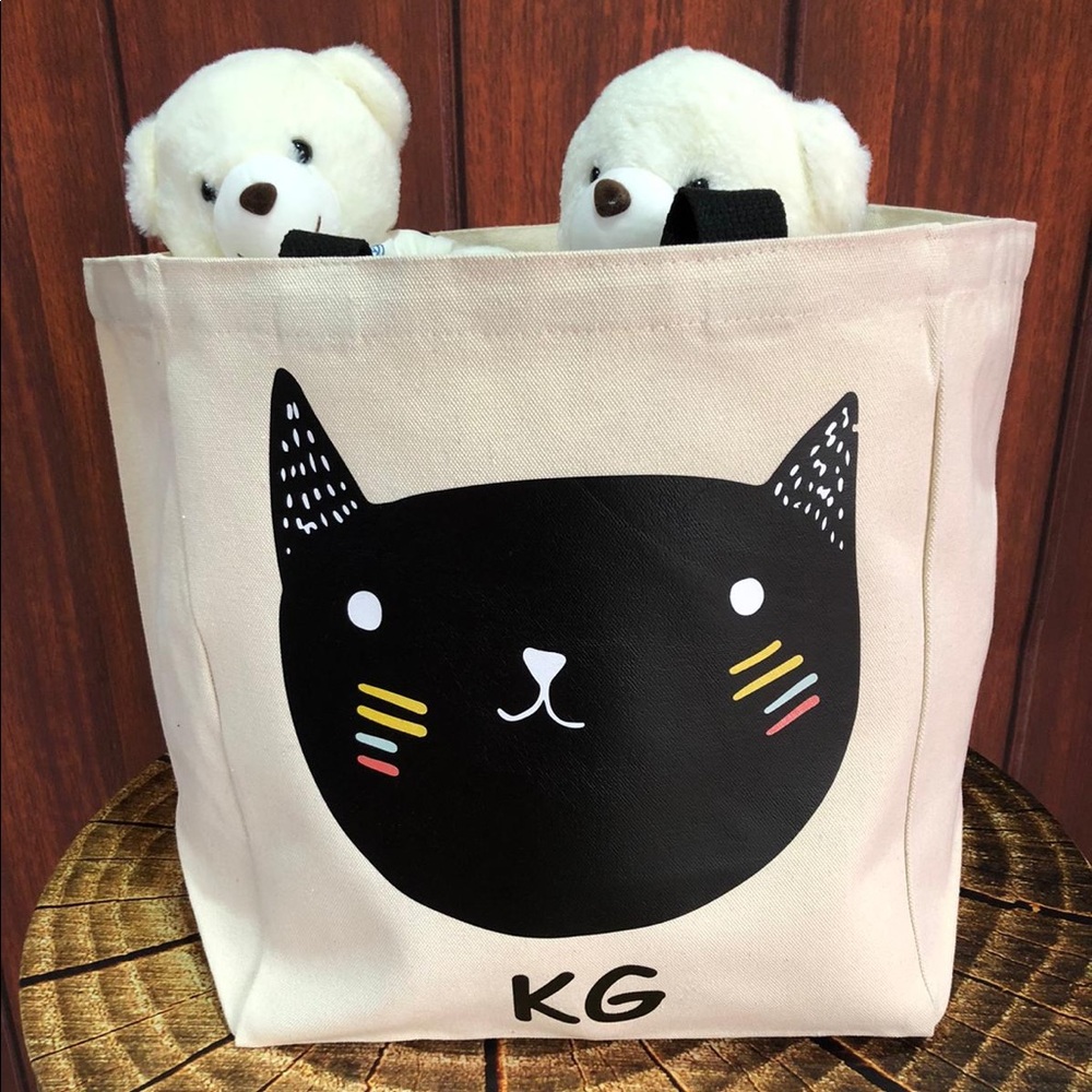 Personalized Cat Tote Bags - Picture 3 of 12